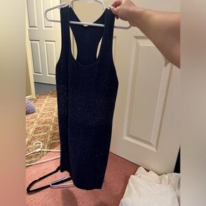 Navy Malibu sugar sparkle bodycon dress (one size)